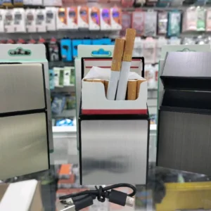 Cigarrera Metálica con Encendedor USB
