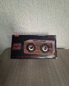 Bocina Bluetooth Estilo Madera - Café