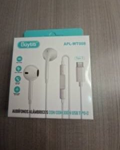 Audífonos Alámbricos Tipo C APL-WT008 (Blanco)