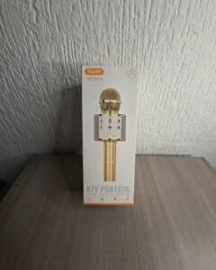 Micrófono Bluetooth Karaoke KTV Portátil - Dorado