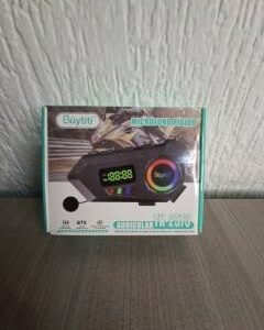 Bocina Bluetooth para Motocicleta con Reloj y Luces LED